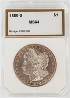 Coin 1880-S Morgan Silver Dollar PCI MS64