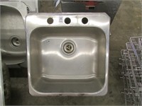 STAINLESS STEEL SINGLE SINK - 20 INCHES ACROSS