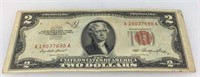 Series 1953 $2 dollar bill red seal