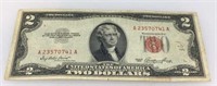 Series 1953 $2 dollar bill red seal