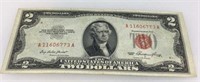 1953 $2 (two) dollar bill red seal