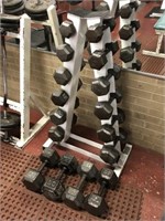 Dumbells with Rack