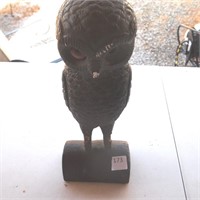 Plaster Owl Figurine