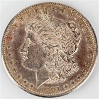 Coin 1881-S  Morgan Silver Dollar Almost Unc.