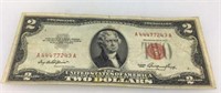 1953 $2 Dollar Bill red seal