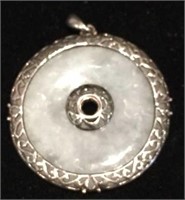 Sterling pendant with semi-precious stone