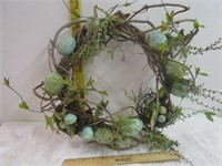 Grapevine Wreath With Birds Nest And Eggs