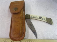 Pocket Knife With Leather Case