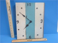 Primitive Look Clock Made From Hardwood ,RR Nails
