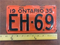 1935 Ontario license plate.