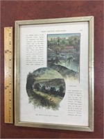 Early framed colour Etchings of Toronto and south