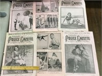 Police Gazette periodicals, 1920s. The whole