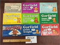 A lot of nine Garfield books.