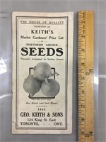 1925 Keith’s Seed catalogue.