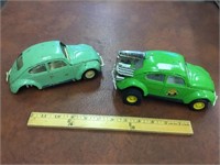 Pair of Tonka VW bugs. One missing an axle.