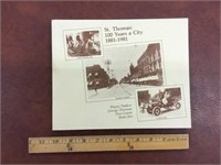 Rare edition, ST. THOMAS, 100 Years a City in