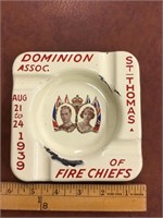 Fire Chiefs 1939 Royal Visit ashtray. Some