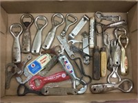 Tray lot of collectable Beer bottle opener’s,