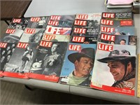 Small collection of Life magazines.