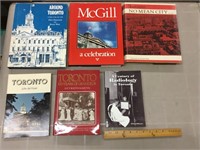 Toronto and Montreal related, six volumes.