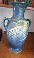 Roseville Vase,  127-12", Blue Freesia, no damage