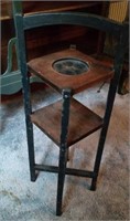 Wood 2 tier ashtray stand 29 inches tall,