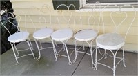 Soda Shop chairs with twisted wire backs (6)