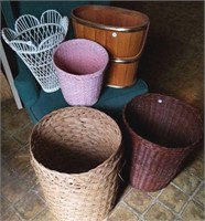 Woven trash baskets (8)