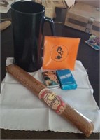 Playboy mug & ashtray, suggestive lighter, cigar