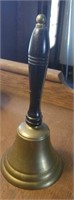 Brass teacher's bell, wood handle, great sound,