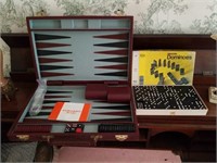 Backgammon in case and Dominos,