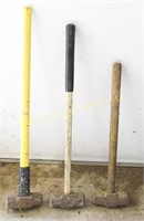Lot of Three 8 Pound Sledge Hammers