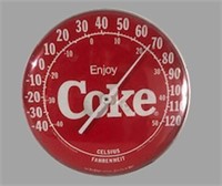 COCA-COLA JUMBO DIAL THERMOMETER - WORKING