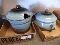 2 pc pottery bowls