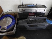 CD player & 2 cassette players