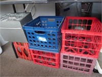 Metal box & plastic crates