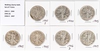 Coin 7 Walking Liberty Half Dollars