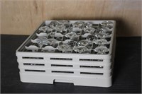 Used Dishwasher Tray with 25 Glasses