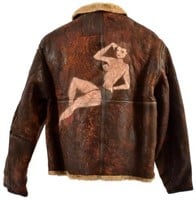 WWII D-1 Leather Bomber Jacket Lt. R.M. McNutt