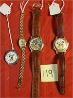 119 - VINTAGE DISNEY CHARACTER WATCHES