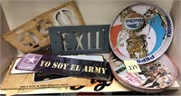 129 - VINTAGE TIN SIGNS AND BEVERAGE TRAYS