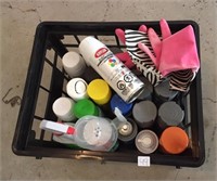 BIN AND CONTENTS - MOSTLY NEW SPRAY PAINT