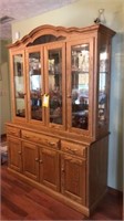 Oak China Cabinet w/Glass Shelves (Amish Built)