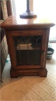 (2) End Tables w/Leaded Glass Doors