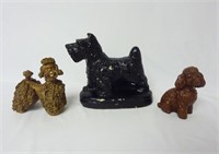 Vintage Poodle & Scottie Dog Figurine Lot
