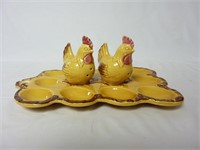 Vintage Deviled Egg Tray & Chicken S&P Shakers