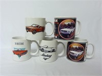 Lot of 5 Vintage Ford Mustang Mugs