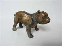 Vintage Metal Bull Dog Figurine ~ 3" Tall, Hollow