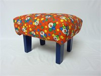 Small Childs Fabric Covered Stool