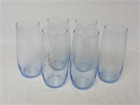 Set of Blue Swirl 12oz Tea Glasses